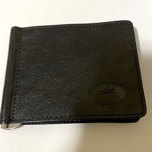 New Black Money Clip Leather Holder